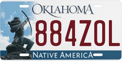 OK license plate 884ZOL