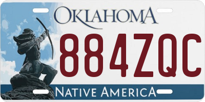 OK license plate 884ZQC