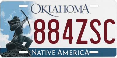 OK license plate 884ZSC