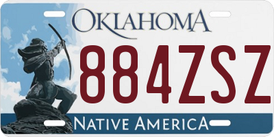 OK license plate 884ZSZ