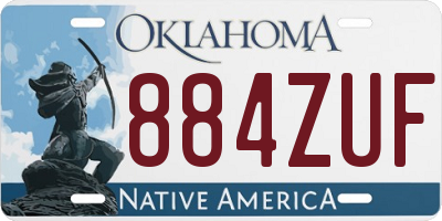 OK license plate 884ZUF