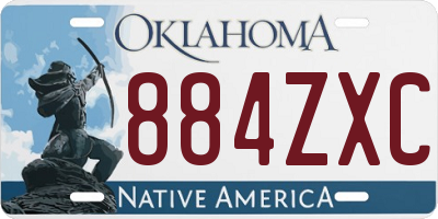 OK license plate 884ZXC