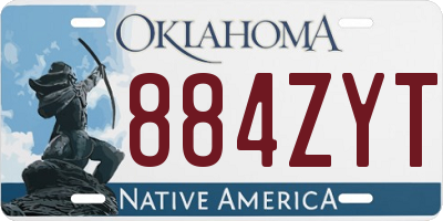 OK license plate 884ZYT