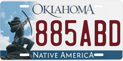 OK license plate 885ABD