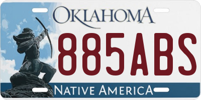 OK license plate 885ABS
