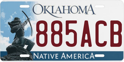 OK license plate 885ACB