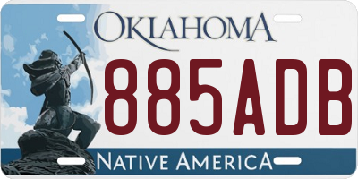 OK license plate 885ADB
