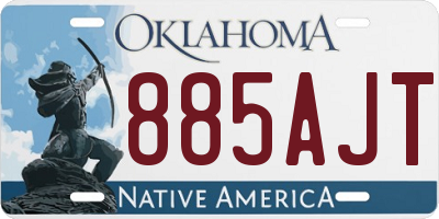 OK license plate 885AJT