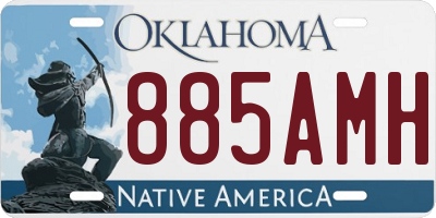 OK license plate 885AMH
