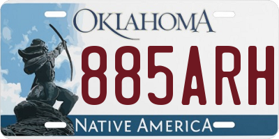 OK license plate 885ARH