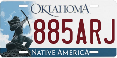 OK license plate 885ARJ