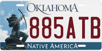 OK license plate 885ATB