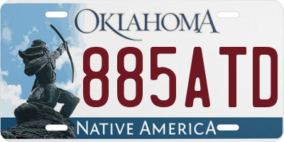 OK license plate 885ATD