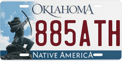 OK license plate 885ATH