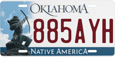OK license plate 885AYH
