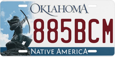 OK license plate 885BCM
