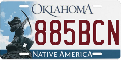 OK license plate 885BCN