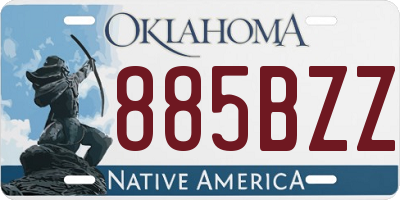 OK license plate 885BZZ