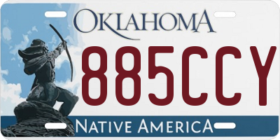 OK license plate 885CCY