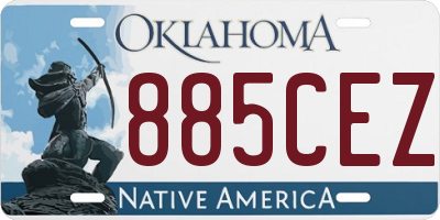 OK license plate 885CEZ