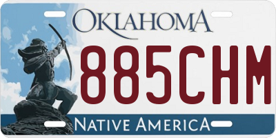 OK license plate 885CHM