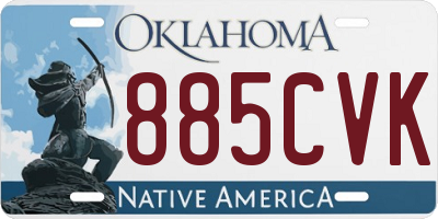 OK license plate 885CVK