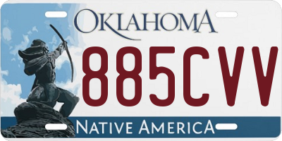 OK license plate 885CVV