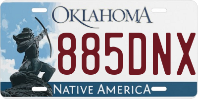 OK license plate 885DNX