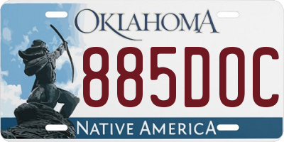 OK license plate 885DOC