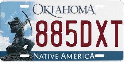 OK license plate 885DXT