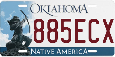 OK license plate 885ECX