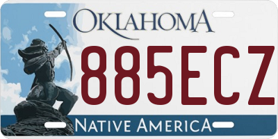 OK license plate 885ECZ