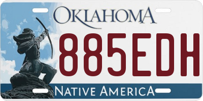 OK license plate 885EDH