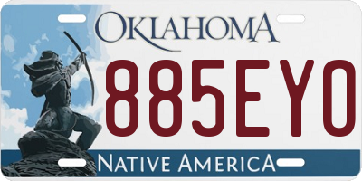 OK license plate 885EYO