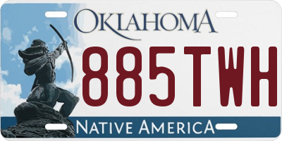 OK license plate 885TWH
