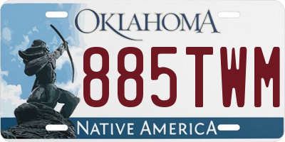 OK license plate 885TWM