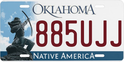 OK license plate 885UJJ