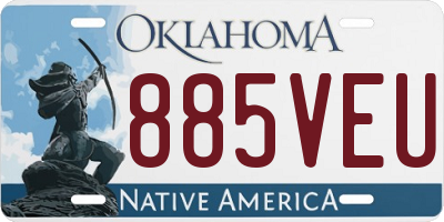 OK license plate 885VEU
