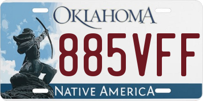 OK license plate 885VFF