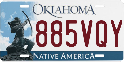 OK license plate 885VQY