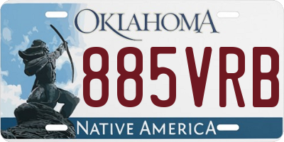 OK license plate 885VRB