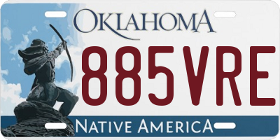 OK license plate 885VRE