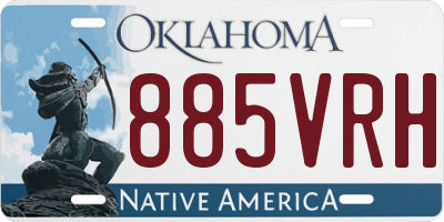 OK license plate 885VRH