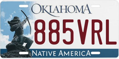 OK license plate 885VRL