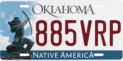 OK license plate 885VRP