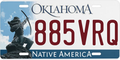 OK license plate 885VRQ