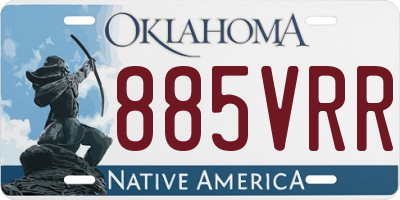 OK license plate 885VRR