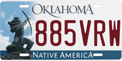 OK license plate 885VRW