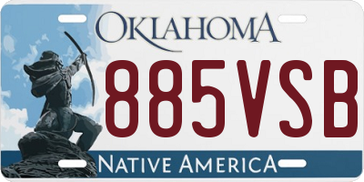 OK license plate 885VSB