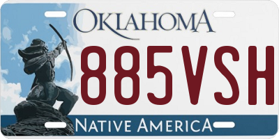 OK license plate 885VSH